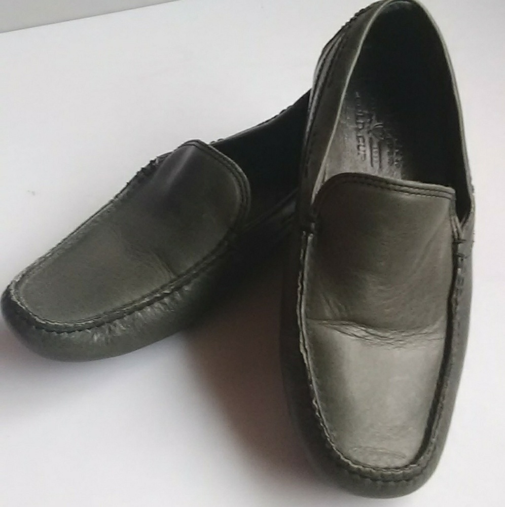 Sperry green leather top siders